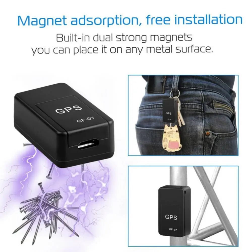 Aubess Mini GF-07 GPS Car Tracker Real Time Tracking Anti-Theft Anti-lost Locator Strong Magnetic Mount SIM Message Positioner