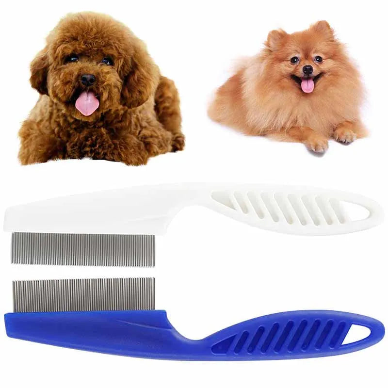 Pet Hair Shedding Comb Stainless Steel Flea Comb For Cat Dog Pet Comfort Flea Hair Grooming Comb Dog Cat Fur Removal Brush