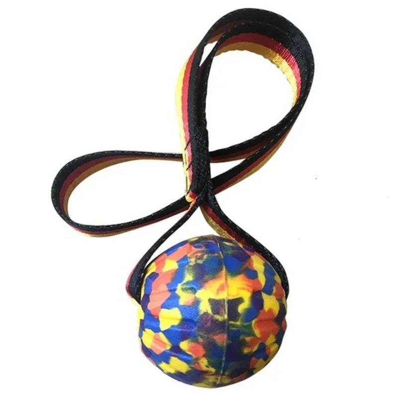 Dog Ball Toy with Rope Indestructible Interactive Dog Toy Pet Training Chew Toys Tooth Clean Solid Core EVA Elastic Ball For Dog